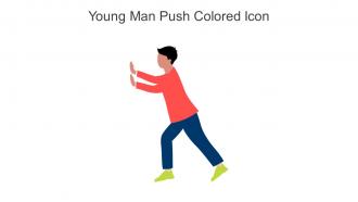Young Man Push Colored Icon In Powerpoint Pptx Png And Editable Eps Format