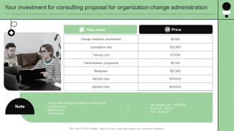 Your Investment For Consulting Proposal For Organization Change Administration