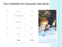 Your Investment For Consumer Case Study Ppt Powerpoint Presentation Ideas