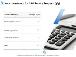 Your Investment For CRO Service Proposal L1738 Ppt Powerpoint Presentation Inspiration