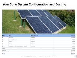 Your Solar System Configuration And Costing Description Ppt Powerpoint Slides