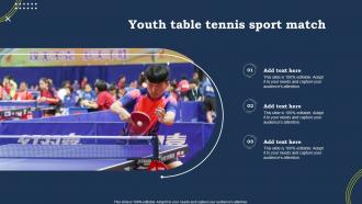 Youth Table Tennis Sport Match