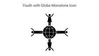 Youth With Globe Monotone Icon In Powerpoint Pptx Png And Editable Eps Format