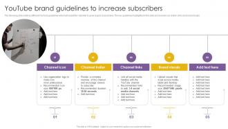 Youtube Brand Guidelines To Increase Subscribers Effective Video Marketing Strategies For Brand Promotion
