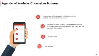 Youtube channel as business powerpoint presentation slides