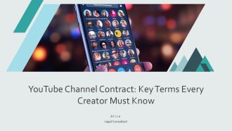 Youtube Channel Contract Key Terms Every Creator Must Know PPT Template AT