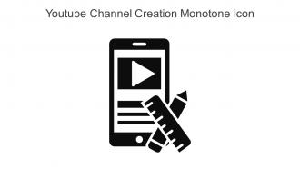YouTube Channel Creation Monotone Icon In Powerpoint Pptx Png And Editable Eps Format