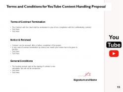 Youtube content handling proposal powerpoint presentation slides