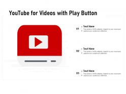 Youtube for videos with play button