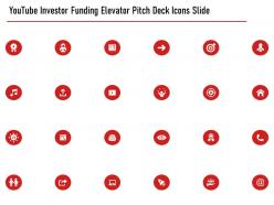 Youtube investor funding elevator pitch deck icons slide ppt presentation pictures examples