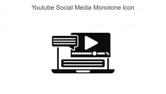 Youtube Social Media Monotone Icon In Powerpoint Pptx Png And Editable Eps Format