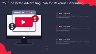 Youtube Video Advertising Icon For Revenue Generation