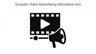 Youtube Video Advertising Monotone Icon In Powerpoint Pptx Png And Editable Eps Format