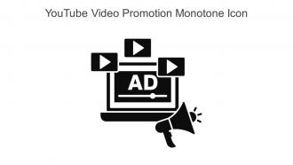 Youtube Video Promotion Monotone Icon In Powerpoint Pptx Png And Editable Eps Format