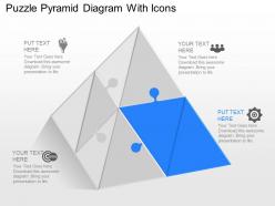 Yt puzzle pyramid diagram with icons powerpoint template