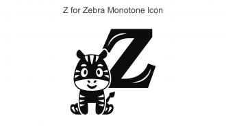 Z For Zebra Monotone Icon In Powerpoint Pptx Png And Editable Eps Format