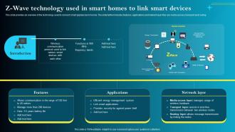 Z Wave Technology Used In Smart Homes To Link Smart Devices Iot Smart Homes Automation IOT SS