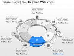 Za seven staged circular chart with icons powerpoint template