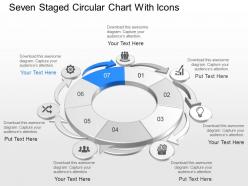Za seven staged circular chart with icons powerpoint template