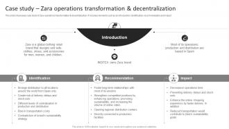 Zara Company Profile Case Study Zara Operations Transformation And Decentralization CP SS