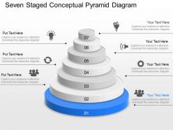 Zc seven staged conceptual pyramid diagram powerpoint template