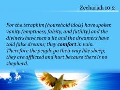 Zechariah 10 2 they give comfort in vain powerpoint church sermon