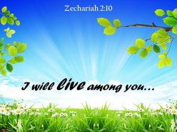 Zechariah 2 10 i will live among you powerpoint church sermon