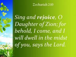 Zechariah 2 10 i will live among you powerpoint church sermon