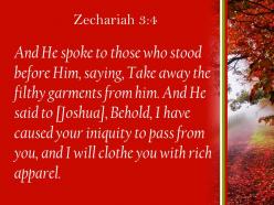 Zechariah 3 4 i will put fine garments powerpoint church sermon