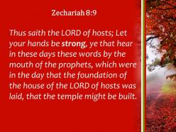Zechariah 8 9 the house of the lord almighty powerpoint church sermon