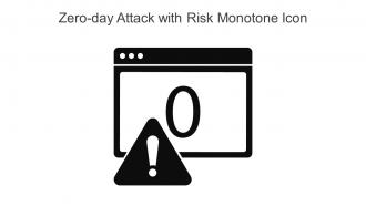Zero Day Attack With Risk Monotone Icon In Powerpoint Pptx Png And Editable Eps Format