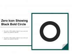Zero icon showing black bold circle