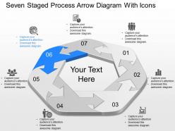 Zf seven staged process arrow diagram with icons powerpoint template