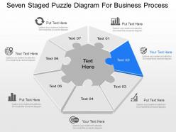 Zg seven staged puzzle diagram for business process powerpoint template