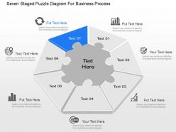 Zg seven staged puzzle diagram for business process powerpoint template