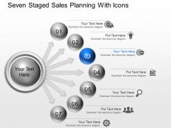 Zi seven staged sales planning with icons powerpoint template