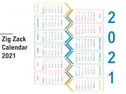 Zig zack calendar 2021