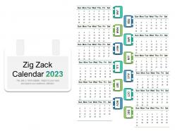 Zig zack calendar 2023