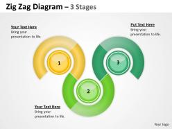 53012416 style circular zig-zag 3 piece powerpoint template diagram graphic slide