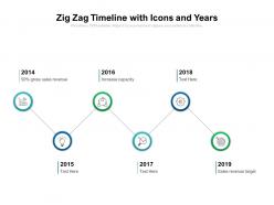 Zig Zag Timeline With Icons And Years