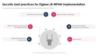 Zigbee Technology Security Best Practices For Zigbee Lr Wpan Ppt Slides