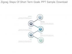 Zigzag steps of short term goals ppt sample download