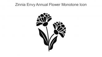 Zinnia Envy Annual Flower Monotone Icon In Powerpoint Pptx Png And Editable Eps Format