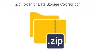 Zip Folder For Data Storage Colored Icon In Powerpoint Pptx Png And Editable Eps Format