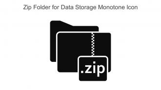 Zip Folder For Data Storage Monotone Icon In Powerpoint Pptx Png And Editable Eps Format