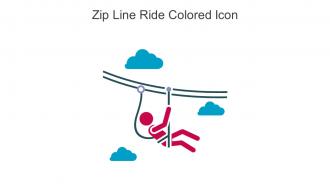 Zip Line Ride Colored Icon In Powerpoint Pptx Png And Editable Eps Format