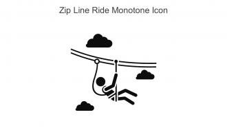 Zip Line Ride Monotone Icon In Powerpoint Pptx Png And Editable Eps Format