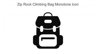 Zip Rock Climbing Bag Monotone Icon In Powerpoint Pptx Png And Editable Eps Format