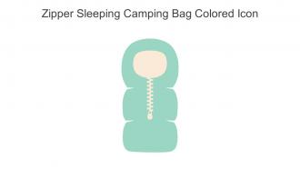 Zipper Sleeping Camping Bag Colored Icon In Powerpoint Pptx Png And Editable Eps Format