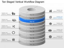 Zn ten staged vertical workflow diagram powerpoint template